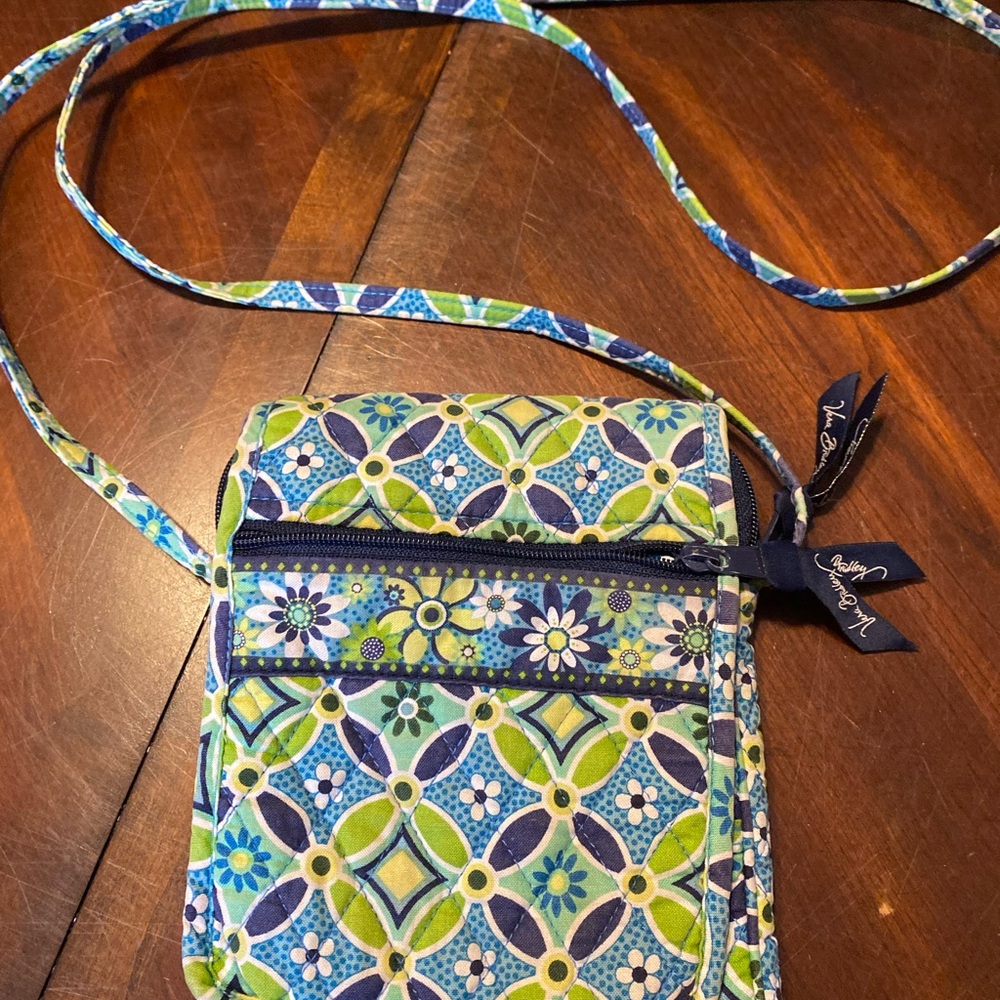 Vera Bradley Blue and Green Crossbody Bag